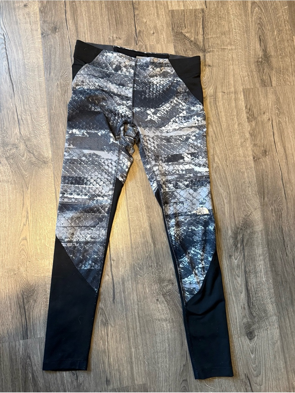 The North Face Black & Gray Snakeskin Print Leggings
